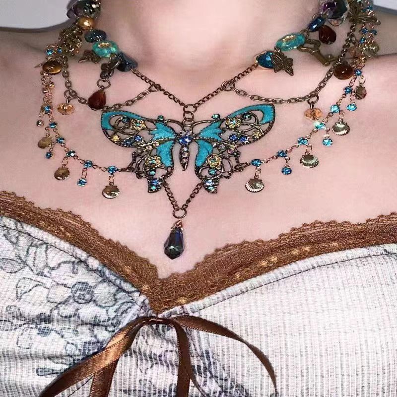 Butterfly Beaded Necklace