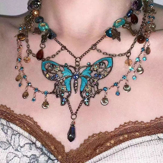 Butterfly Beaded Necklace